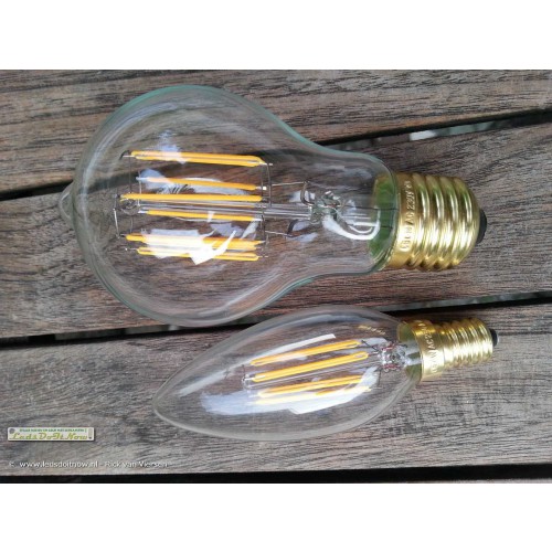 Vintage Line LEDlamp | E14 | 2,7W | Buislampje Kooldraad ledlamp 2 filament leds 2200K | dimbaar | lichtbeleving 20 Watt