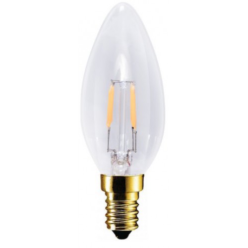 incompleet Nu Handschrift Segula Vintage Line LED lamp | E14 | 2,7W | Kaars - Kooldraad-ledlamp FLAME  helder 4 korte filament leds 2200K | dimbaar | lichtbeleving 25 Watt