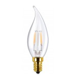Segula Vintage Line LED lamp | E14 | 2,7W | Kaars Tip - Kooldraad-ledlamp FLAME helder 4 korte filament leds 2200K | dimbaar | lichtbeleving 25 Watt