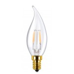 Segula Vintage Line LED lamp | E14 | 2,7W | Kaars Tip - Kooldraad-ledlamp FLAME helder 4 korte filament leds 2200K | dimbaar | lichtbeleving 25 Watt