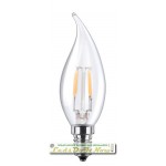 Segula Edison Line LEDlamp | E14 | 2,7W | Kaars Tip - Kooldraad-ledlamp helder 4 korte filament leds 2600K | dimbaar | lichtbeleving 30-35 Watt