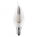 LED lamp | E14 | 2,4W | kaars tip helder 40 leds | meestal dimbaar | lichtbeleving 30 Watt | 2600K