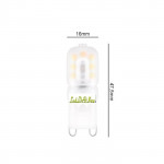 G9 LEDLAMP - glas- 230V - 3 WATT lichtbeleving 30 Watt dimbaar 2700K - klein