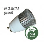 Gu10 mini | 3x1 Watt | GU10 | Dimbaar | vervangt 35 Watt