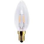 Segula Vintage Line LED lamp | E14 | 2,7W | Kaars - Kooldraad-ledlamp FLAME helder 4 korte filament leds 2200K | dimbaar | lichtbeleving 25 Watt