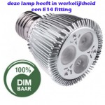 LED lamp | E14 | 3x2 WATT | CREE LED | vervangt 40Watt QK4
